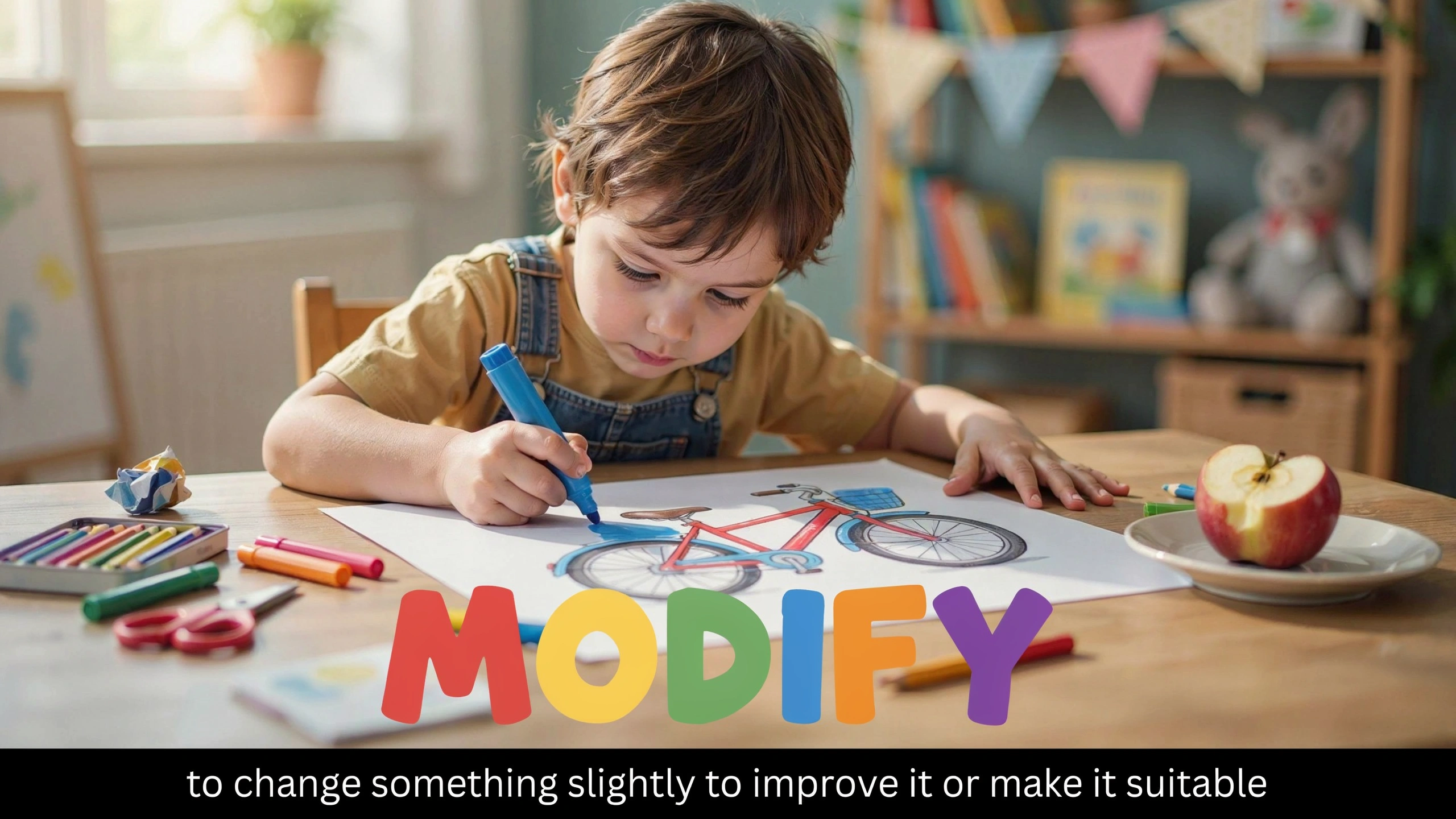 English Illustration for modify